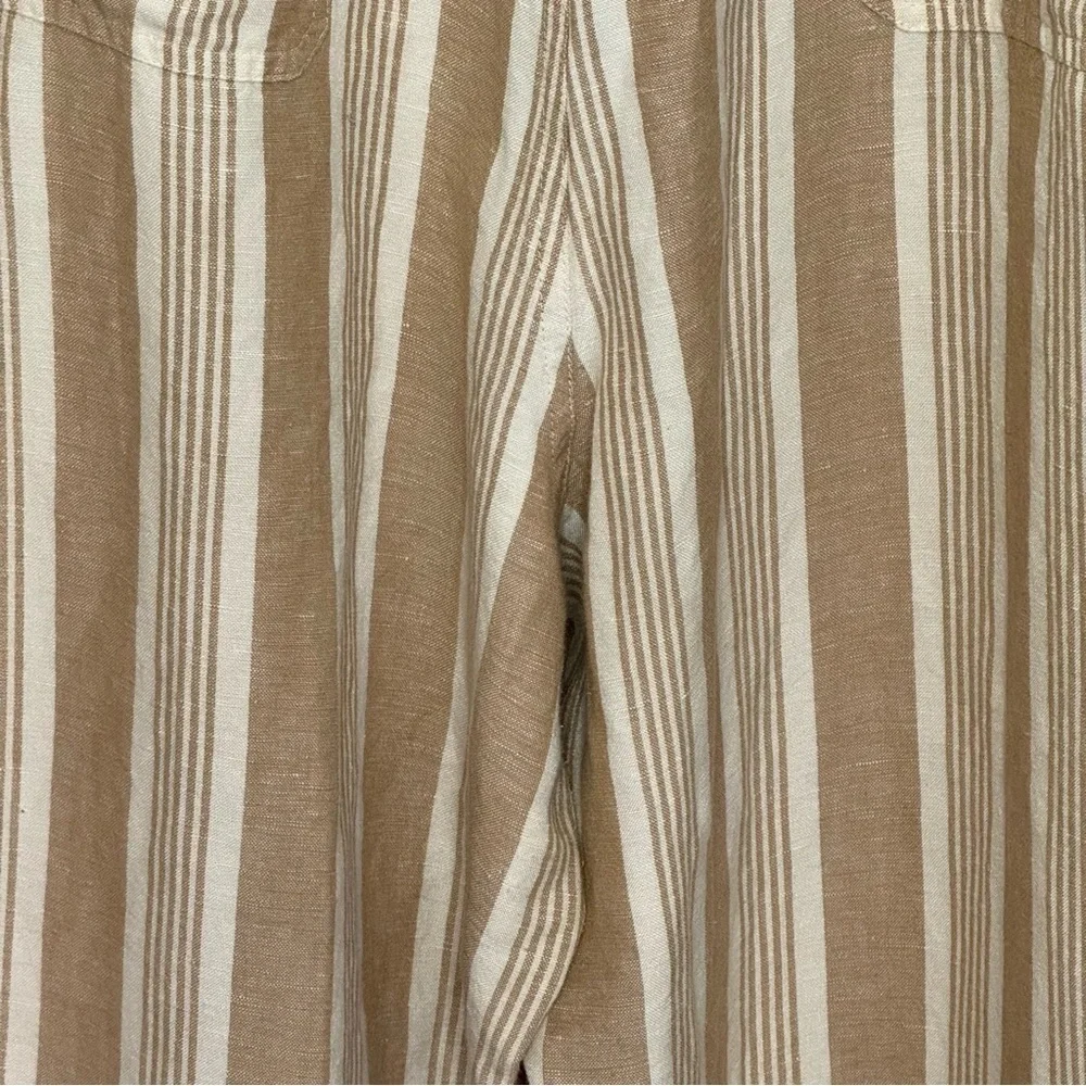 Madewell Striped Tie-Strap Wide-Leg Overalls SZ. XL